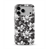 Monochrome Lilies - Tough MagSafe iPhone Skal