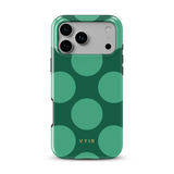 Large Polka Dots, Emerald Green - Tough Mobilskal