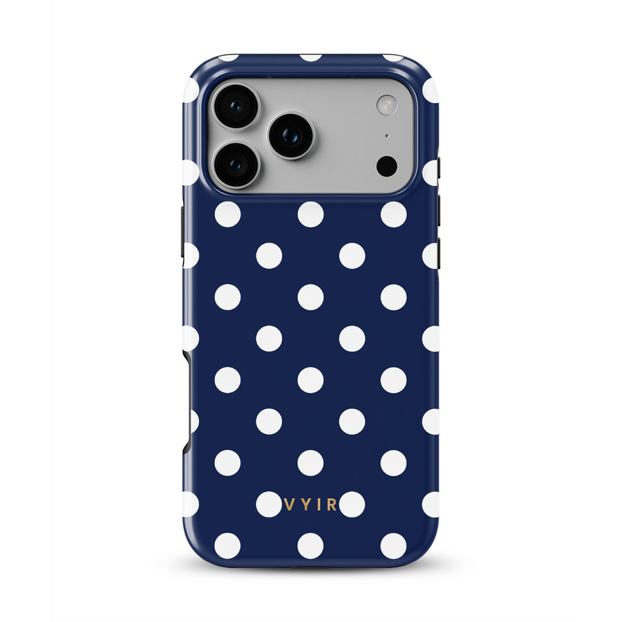 Classic Polka Dots, Old Money Blue - Tough MagSafe iPhone Skal