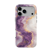 Golden Luxe Marble Purple - Shockproof Phone Case - VYIR