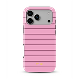 Horizontal Stripes, Blush Pink - Tough MagSafe iPhone Mobilskal