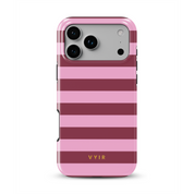 Horizontal Stripes, Candy Pink - Shockproof MagSafe iPhone Case - VYIR