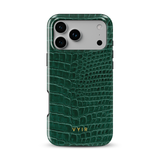 Croc Leather Print Jade - Tough MagSafe iPhone Skal