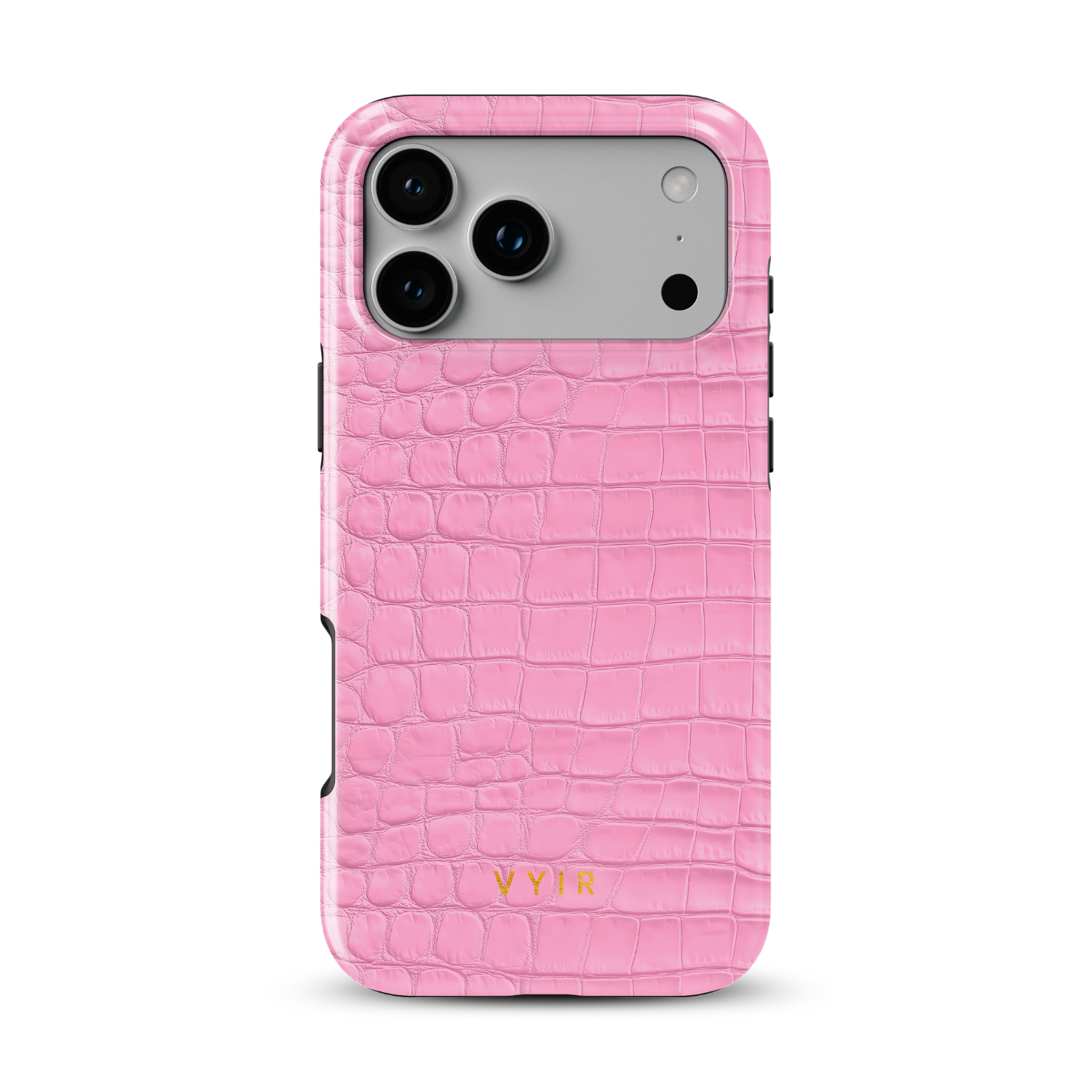 Croc Leather Print Pink - Shockproof MagSafe iPhone Case - VYIR