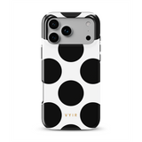 Large Polka Dots, Mono Black - Tough MagSafe iPhone Skal