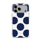Large Polka Dots, Old Money Blue - Tough MagSafe iPhone Skal