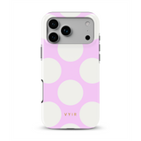 Large Polka Dots, Vanilla Pink - Tough MagSafe iPhone Skal