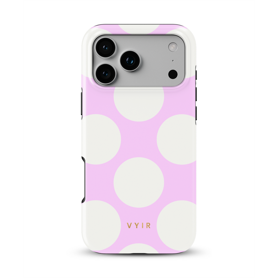 Large Polka Dots, Vanilla Pink - Tough MagSafe iPhone Skal