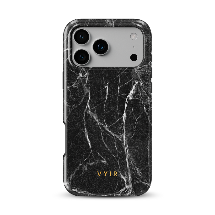 Pure Marble Black - Tough MagSafe iPhone Skal