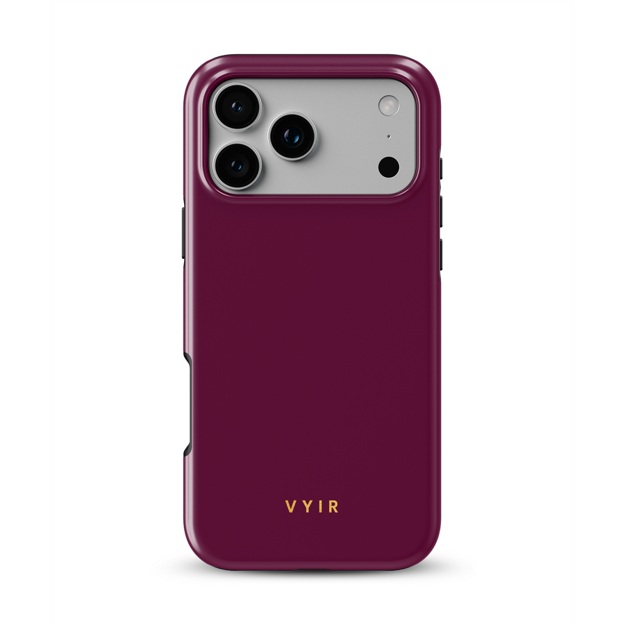 VYIR Signature Solid Colors, Vinröd - Tough MagSafe iPhone Skal