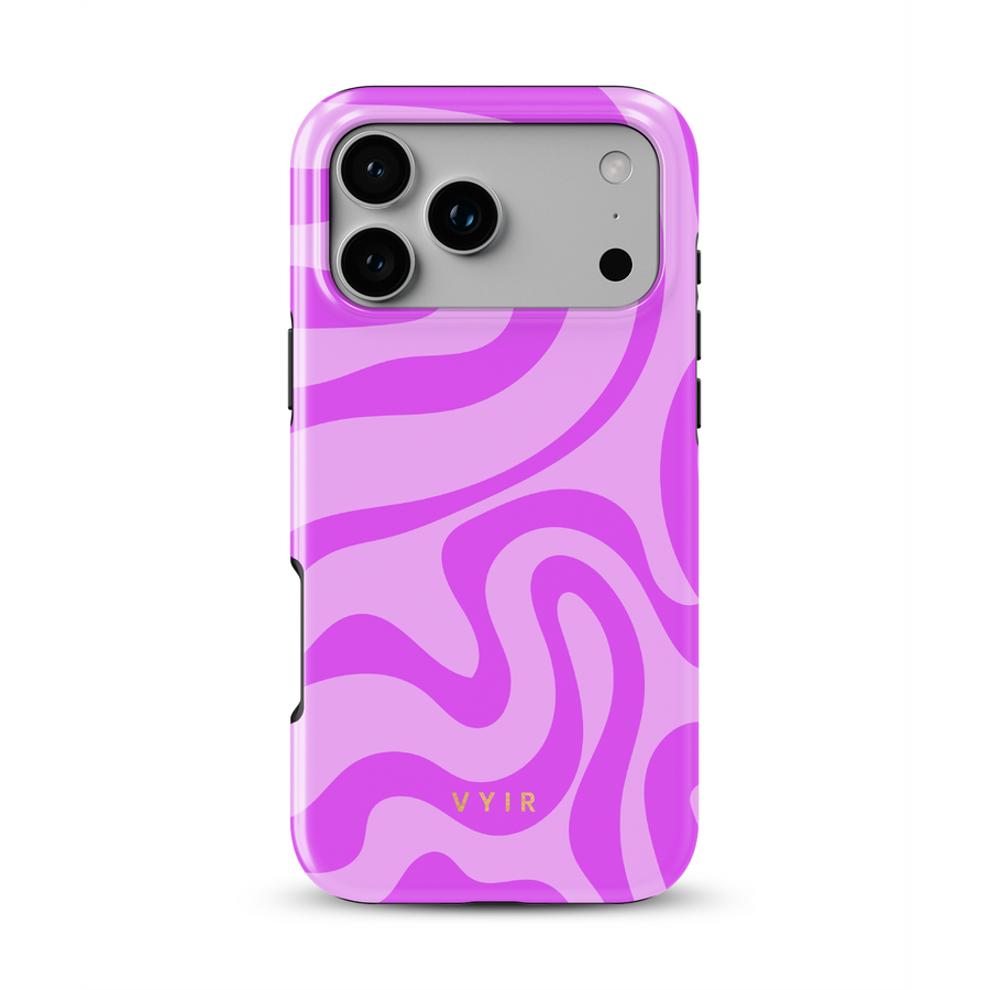 Swirl Lines, Light Pink - Tough MagSafe iPhone Skal