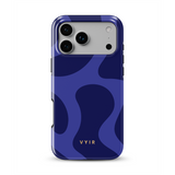Swirl Lines, Navy Blue - Tough MagSafe iPhone Skal