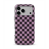 Tiny Checker, Plommon - Tough MagSafe iPhone Mobilskal
