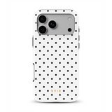 Tiny Polka Dots - Svart och vit - Tough MagSafe iPhone Mobilskal