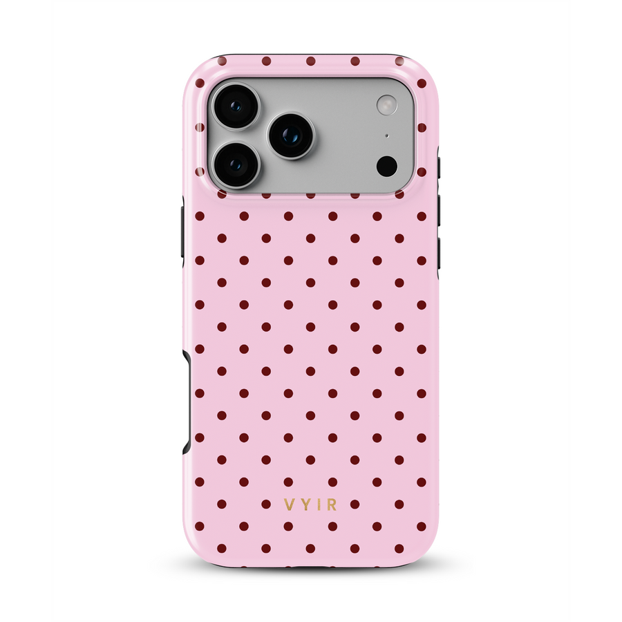 Tiny Polka Dots, Candy Pink - Tough MagSafe iPhone Skal