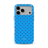Tiny Polka Dots, elektriskt blå - Tough MagSafe iPhone Skal