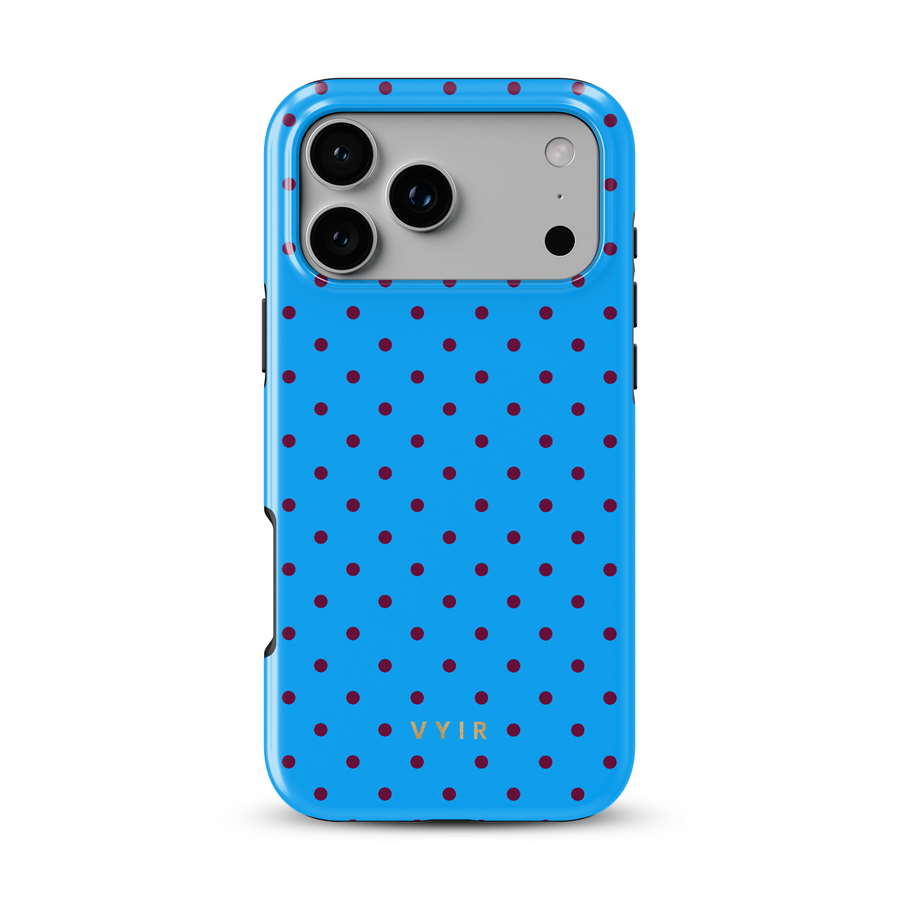 Tiny Polka Dots, elektriskt blå - Tough Mobilskal