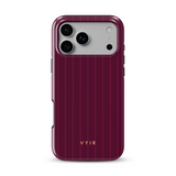 Vertical Stripes, Merlot - Tough MagSafe iPhone Mobilskal
