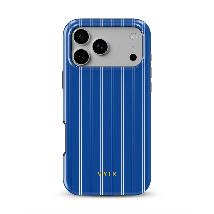 Vertical Stripes, Mediterranean Blue - Tough MagSafe iPhone Mobilskal