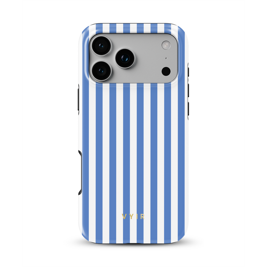 Vertical Stripes, Parisian Blue - Tough MagSafe iPhone Skal