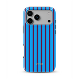 Vertical Stripes, Track Blue - Tough MagSafe iPhone Skal