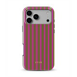Vertical Stripes, Urban Olive - Tough MagSafe iPhone Skal