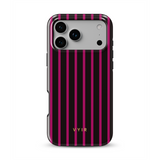 Vertical Stripes, Wine Red - Tough MagSafe iPhone Skal