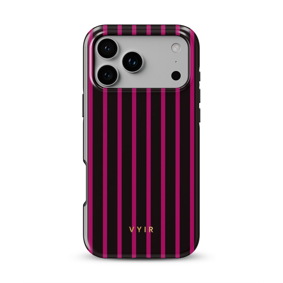 Vertical Stripes, Wine Red - Tough MagSafe iPhone Skal