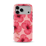 Pink Hibiscus Glow - Tough MagSafe iPhone Skal