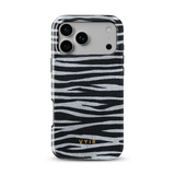 Zebra Gleam Silver - Tough MagSafe iPhone Skal