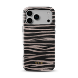 Zebra Gleam Mocha - Tough MagSafe iPhone Skal