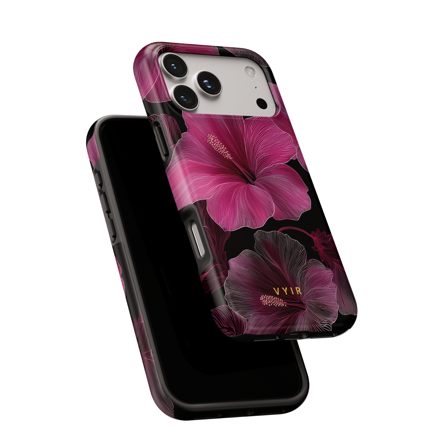 Midnight Hibiscus - Shockproof Phone Case - VYIR