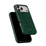 Croc Leather Print Jade - Shockproof Phone Case - VYIR
