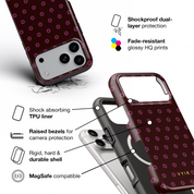 VYIR Signature Flowers, Burgundy - Shockproof MagSafe iPhone Case - VYIR