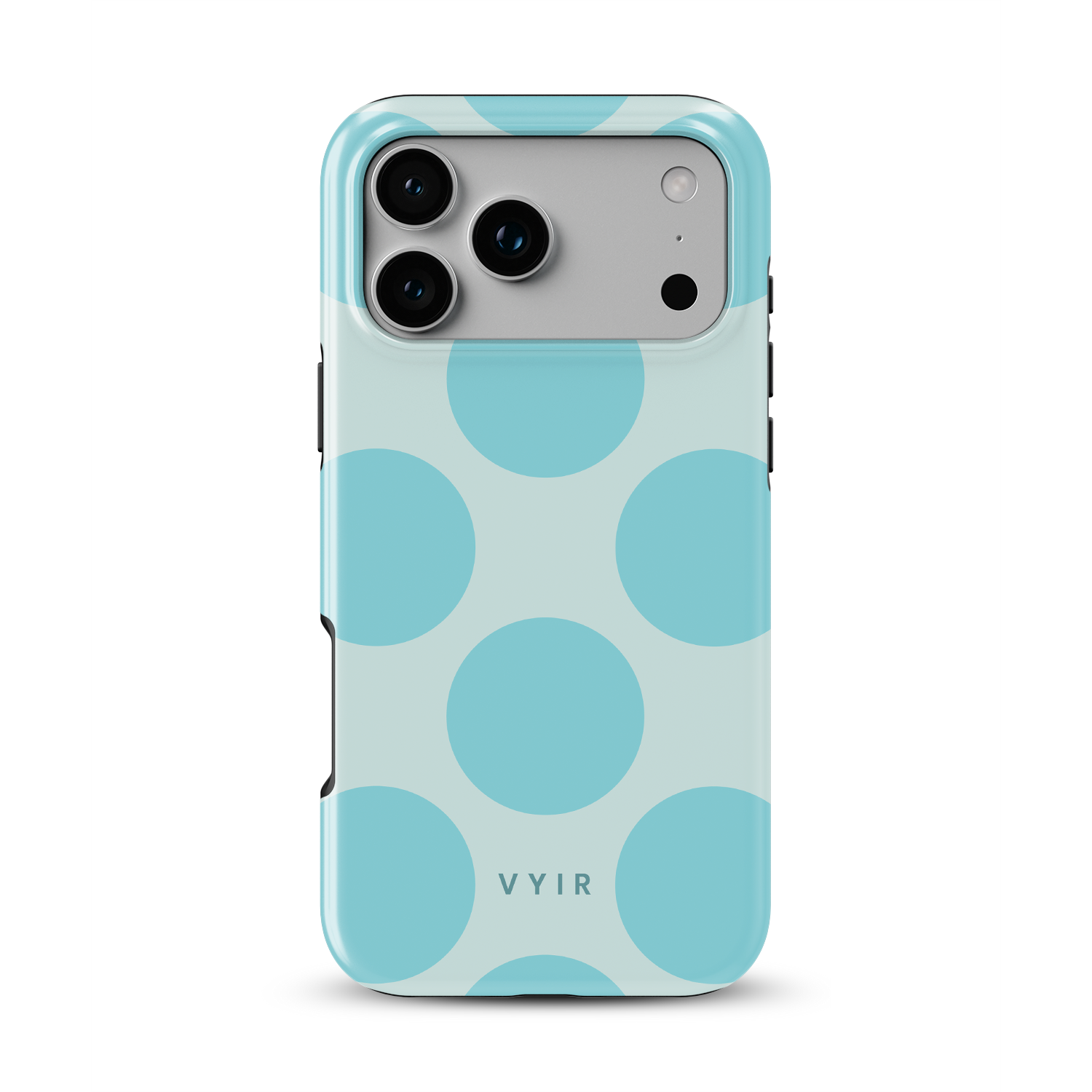 Big Polka Dots, Lagoon - Shockproof MagSafe iPhone Case - VYIR