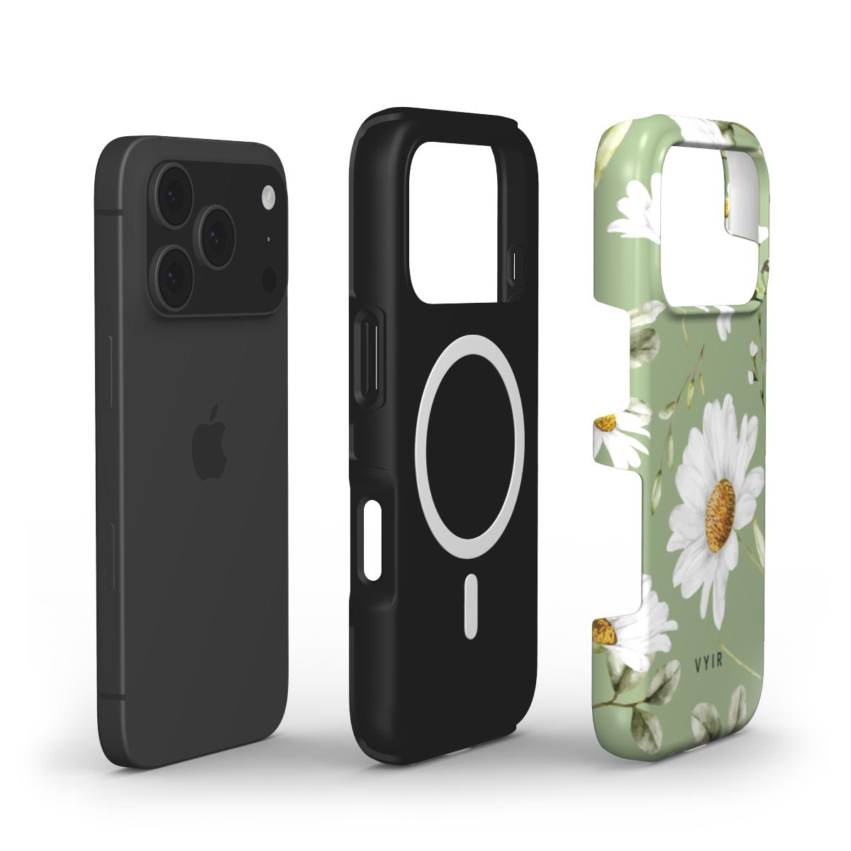 Sage Daisy Garden - Shockproof MagSafe iPhone Case - VYIR