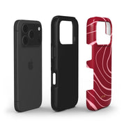 Swirl Lines, Pink & Red - Shockproof Phone Case - VYIR