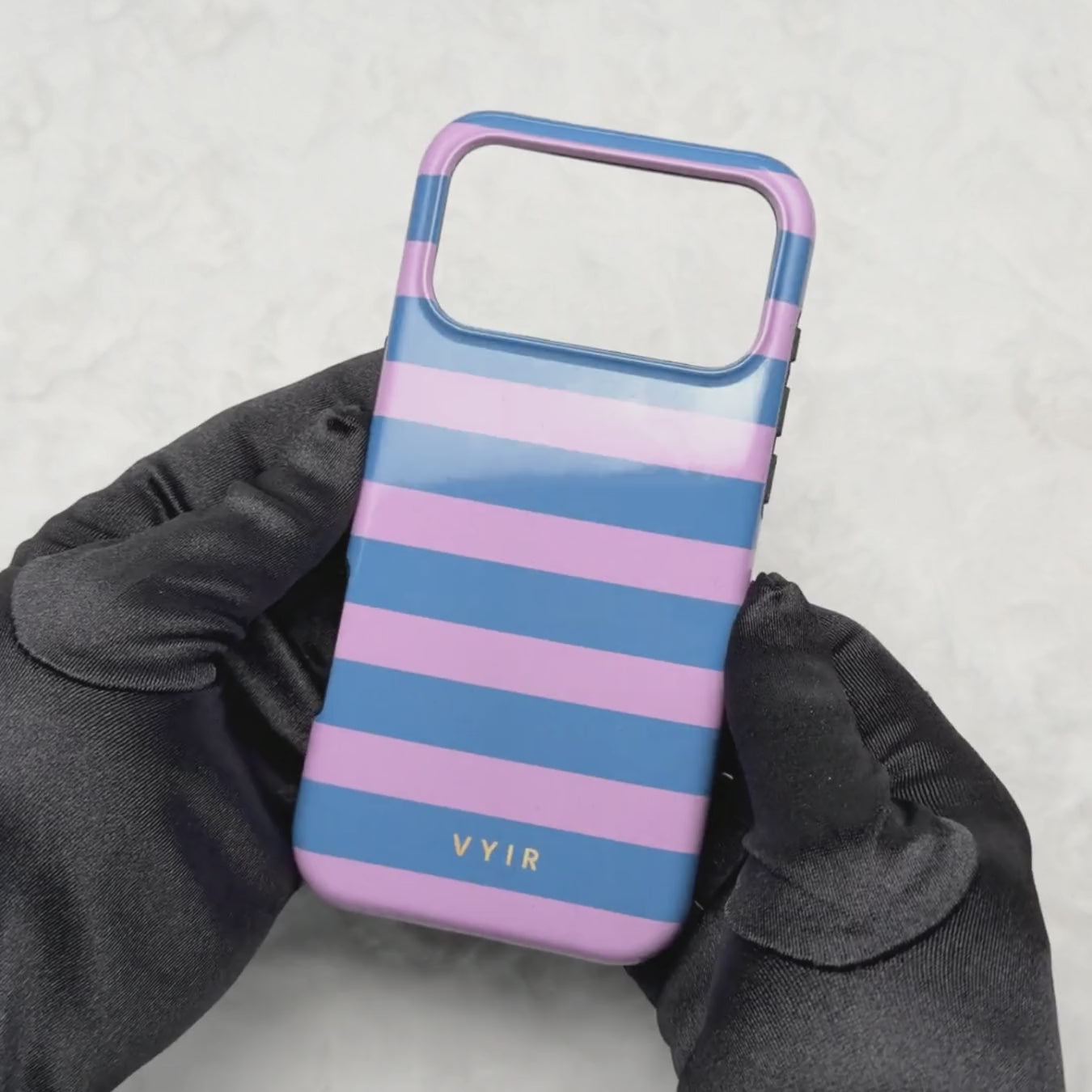 Horizontal Stripes, Periwinkle Dream - Tough Mobilskal